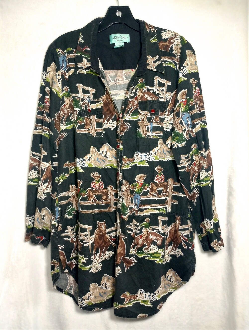 Tasha Polizzi Western Equestrian Cowgirl Duster Prairie Dress  Pearl Snap Rodeo
